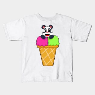 Panda Waffle ice cream Kids T-Shirt